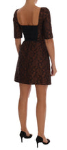 Load image into Gallery viewer, Dolce &amp; Gabbana Chic Brown Mini Wool Blend Dress
