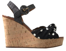 Load image into Gallery viewer, Dolce &amp; Gabbana Chic Polka-Dotted Ankle Strap Wedges
