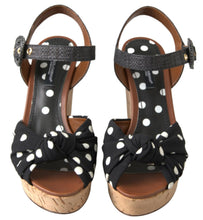 Load image into Gallery viewer, Dolce &amp; Gabbana Chic Polka-Dotted Ankle Strap Wedges
