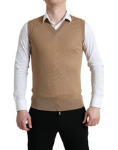 Load image into Gallery viewer, Dolce &amp; Gabbana Brown Wool Sleeveless Pullover Sweater
