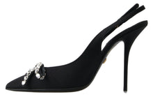 Load image into Gallery viewer, Dolce &amp; Gabbana Embellished Black Slingback Heels Pumps
