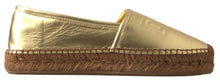 Load image into Gallery viewer, Dolce &amp; Gabbana Golden Elegance Leather Espadrilles
