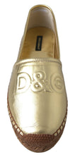 Load image into Gallery viewer, Dolce &amp; Gabbana Golden Elegance Leather Espadrilles
