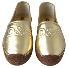 Load image into Gallery viewer, Dolce &amp; Gabbana Golden Elegance Leather Espadrilles
