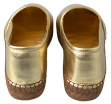 Load image into Gallery viewer, Dolce &amp; Gabbana Golden Elegance Leather Espadrilles
