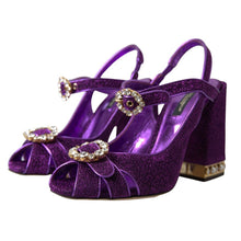 Load image into Gallery viewer, Dolce &amp; Gabbana Elegant Purple Ankle Strap Heels
