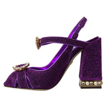 Load image into Gallery viewer, Dolce &amp; Gabbana Elegant Purple Ankle Strap Heels
