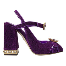 Load image into Gallery viewer, Dolce &amp; Gabbana Elegant Purple Ankle Strap Heels
