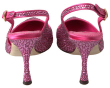 Load image into Gallery viewer, Dolce &amp; Gabbana Elegant Slingback Heels in Pink Silk Blend
