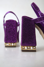 Load image into Gallery viewer, Dolce &amp; Gabbana Elegant Purple Ankle Strap Heels
