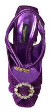 Load image into Gallery viewer, Dolce &amp; Gabbana Elegant Purple Ankle Strap Heels
