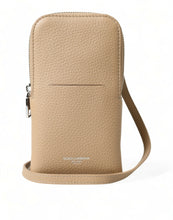 Load image into Gallery viewer, Dolce &amp; Gabbana Beige Leather Purse Crossbody Sling Phone Bag
