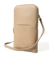 Load image into Gallery viewer, Dolce &amp; Gabbana Beige Leather Purse Crossbody Sling Phone Bag
