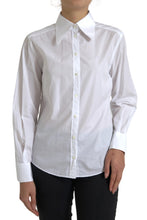 Load image into Gallery viewer, Dolce &amp; Gabbana Elegant White Cotton Collared Top
