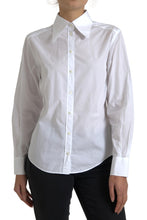 Load image into Gallery viewer, Dolce &amp; Gabbana Elegant White Cotton Collared Top
