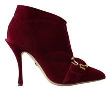 Load image into Gallery viewer, Dolce &amp; Gabbana Elegant Velvet Devotion Ankle Boots
