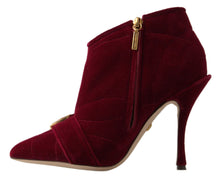 Load image into Gallery viewer, Dolce &amp; Gabbana Elegant Velvet Devotion Ankle Boots
