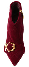 Load image into Gallery viewer, Dolce &amp; Gabbana Elegant Velvet Devotion Ankle Boots
