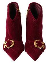 Load image into Gallery viewer, Dolce &amp; Gabbana Elegant Velvet Devotion Ankle Boots
