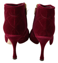 Load image into Gallery viewer, Dolce &amp; Gabbana Elegant Velvet Devotion Ankle Boots
