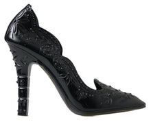 Load image into Gallery viewer, Dolce &amp; Gabbana Elegant Black Crystal Cinderella Pumps
