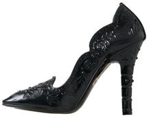 Load image into Gallery viewer, Dolce &amp; Gabbana Elegant Black Crystal Cinderella Pumps
