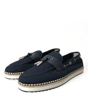 Load image into Gallery viewer, Dolce &amp; Gabbana Navy Blue Slip On Men Moccasin Loafers Shoes
