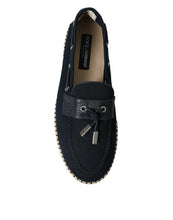 Load image into Gallery viewer, Dolce &amp; Gabbana Navy Blue Slip On Men Moccasin Loafers Shoes
