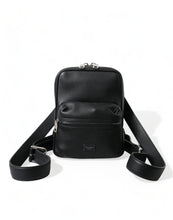 Load image into Gallery viewer, Dolce &amp; Gabbana Black Calfskin Leather Logo Palermo Backpack Bag
