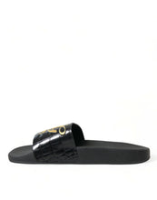 Load image into Gallery viewer, Dolce &amp; Gabbana Black Luxury Hotel Beachwear Sandals Shoes
