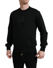 Load image into Gallery viewer, Dolce &amp; Gabbana Black Cotton Round Neck Pullover Logo Sweater
