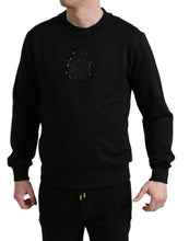 Load image into Gallery viewer, Dolce &amp; Gabbana Black Cotton Round Neck Pullover Logo Sweater
