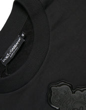 Load image into Gallery viewer, Dolce &amp; Gabbana Black Cotton Round Neck Pullover Logo Sweater
