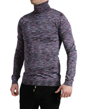 Load image into Gallery viewer, Dolce &amp; Gabbana Blue Purple Turtleneck Pullover Sweater
