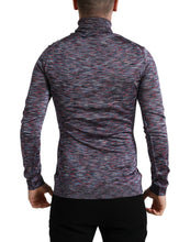 Load image into Gallery viewer, Dolce &amp; Gabbana Blue Purple Turtleneck Pullover Sweater
