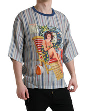 Load image into Gallery viewer, Dolce &amp; Gabbana Multicolor Agosto Print Linen T-shirt
