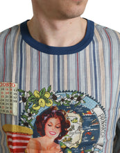 Load image into Gallery viewer, Dolce &amp; Gabbana Multicolor Agosto Print Linen T-shirt
