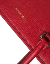 Load image into Gallery viewer, Dolce &amp; Gabbana Red Calfskin Leather Logo Men Messenger Laptop Bag
