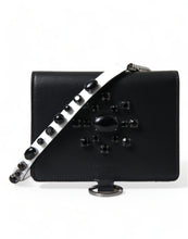 Load image into Gallery viewer, Dolce &amp; Gabbana Black Leather Crystal Embellished Card Holder Wallet
