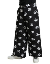 Load image into Gallery viewer, Dolce &amp; Gabbana Black Logo DG Print Wide Leg Pants
