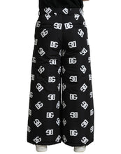 Load image into Gallery viewer, Dolce &amp; Gabbana Black Logo DG Print Wide Leg Pants
