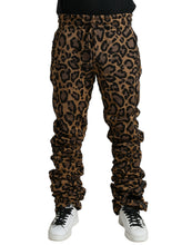 Load image into Gallery viewer, Dolce &amp; Gabbana Brown Leopard Jacquard Jogger Pants
