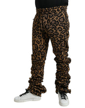 Load image into Gallery viewer, Dolce &amp; Gabbana Brown Leopard Jacquard Jogger Pants
