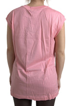 Load image into Gallery viewer, Dolce &amp; Gabbana Pink Cotton DG Logo Crew Neck Tank T-shirt
