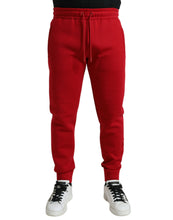 Load image into Gallery viewer, Dolce &amp; Gabbana Red Cotton Blend Skinny Jogger Pants
