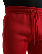 Load image into Gallery viewer, Dolce &amp; Gabbana Red Cotton Blend Skinny Jogger Pants
