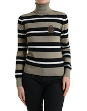 Load image into Gallery viewer, Dolce &amp; Gabbana Multicolor Stripes Logo Turtle Neck Pullover Sweater
