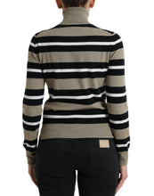 Load image into Gallery viewer, Dolce &amp; Gabbana Multicolor Stripes Logo Turtle Neck Pullover Sweater
