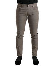 Load image into Gallery viewer, Dolce &amp; Gabbana Brown Cotton Stretch Skinny Men Pants
