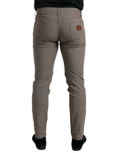 Load image into Gallery viewer, Dolce &amp; Gabbana Brown Cotton Stretch Skinny Men Pants
